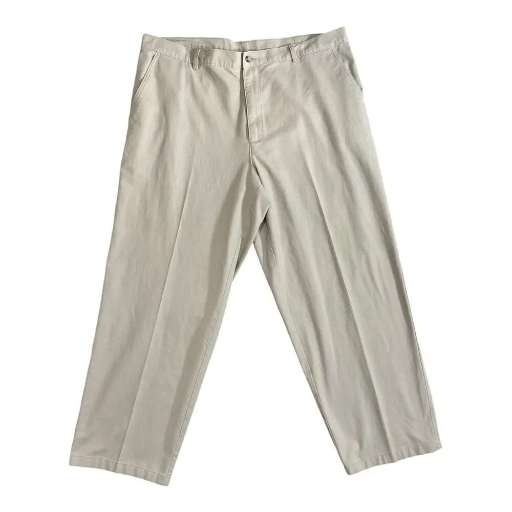 George Men's Relaxed‎ Fit Chino Pants Beige Cream Size 44 x 32 Casual